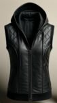 Shadowline Quilted Leather Hooded Vest