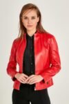 Ultimo Premium Red Women's Leather Jacket