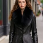 Seraphina Obsidian Women's Premium Leather Trench Coat