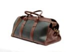 Premium Leather & Canvas Travel Duffel Bag for Men – Handmade Weekender Gym & Overnight Bag with Shoulder Strap