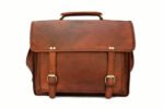 Handmade Leather Messenger Bag - Vintage 15-inch Laptop Briefcase - Rustic Satchel Shoulder Bag for Men & Women - Professional Office & College Bookbag