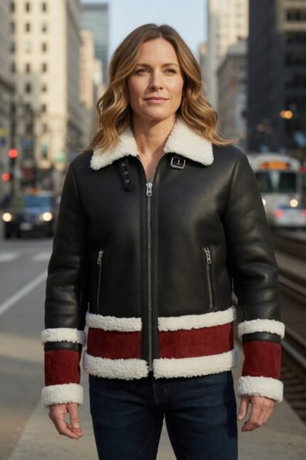 Daisy Onyx Premium Leather Biker Jacket