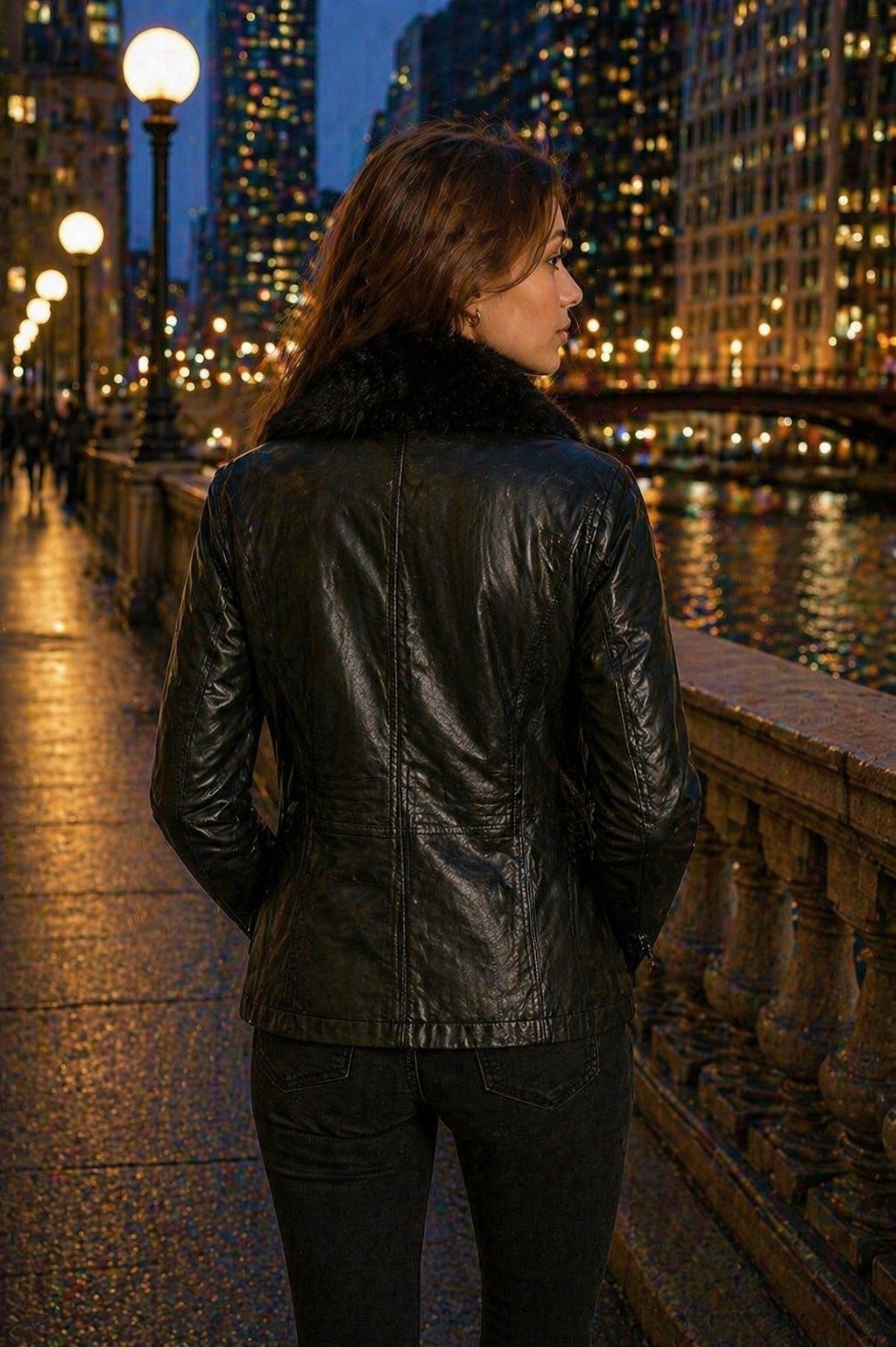 Rachel-Black-Fur-Collar-Women-Leather-Jacket-back