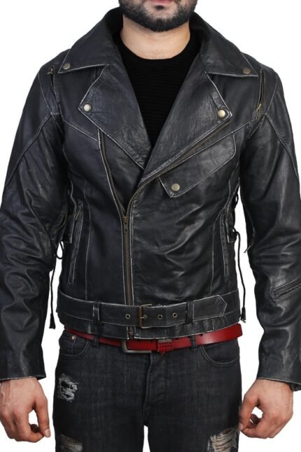 Brando Black Leather Jacket For Men