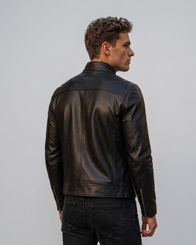 Mens-Black-Slim Fit-back-studio