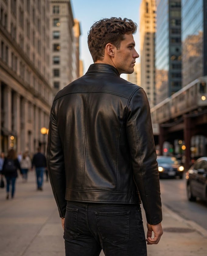 Mens-Black-Slim Fit-back
