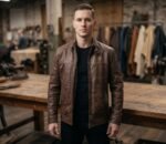 Urban Forge Classic Brown Leather Rider Jacket