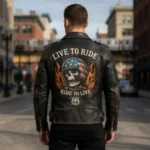 Born to Ride Brando Biker Leather Jacket