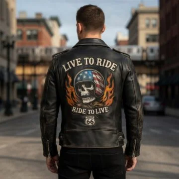 Born to Ride Brando Biker Leather Jacket