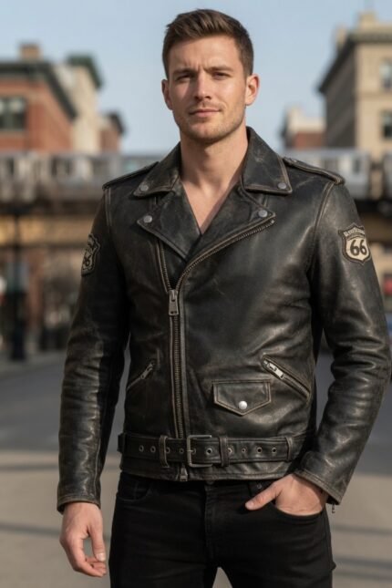 Born to Ride Brando Biker Leather Jacket