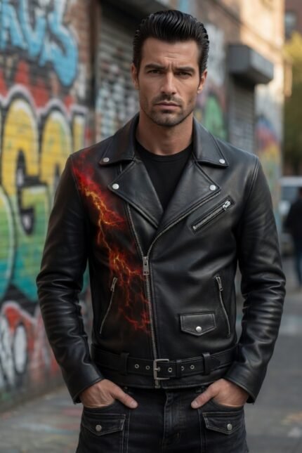 Flash Brando Biker Leather Jacket