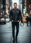 Valerio Brando Quilted Premium Leather Biker Jacket