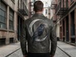 Aviary Hand-Painted Premium Leather Bomber Jacket