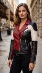 Crimson Rose Rebel Premium Studded Leather Jacket