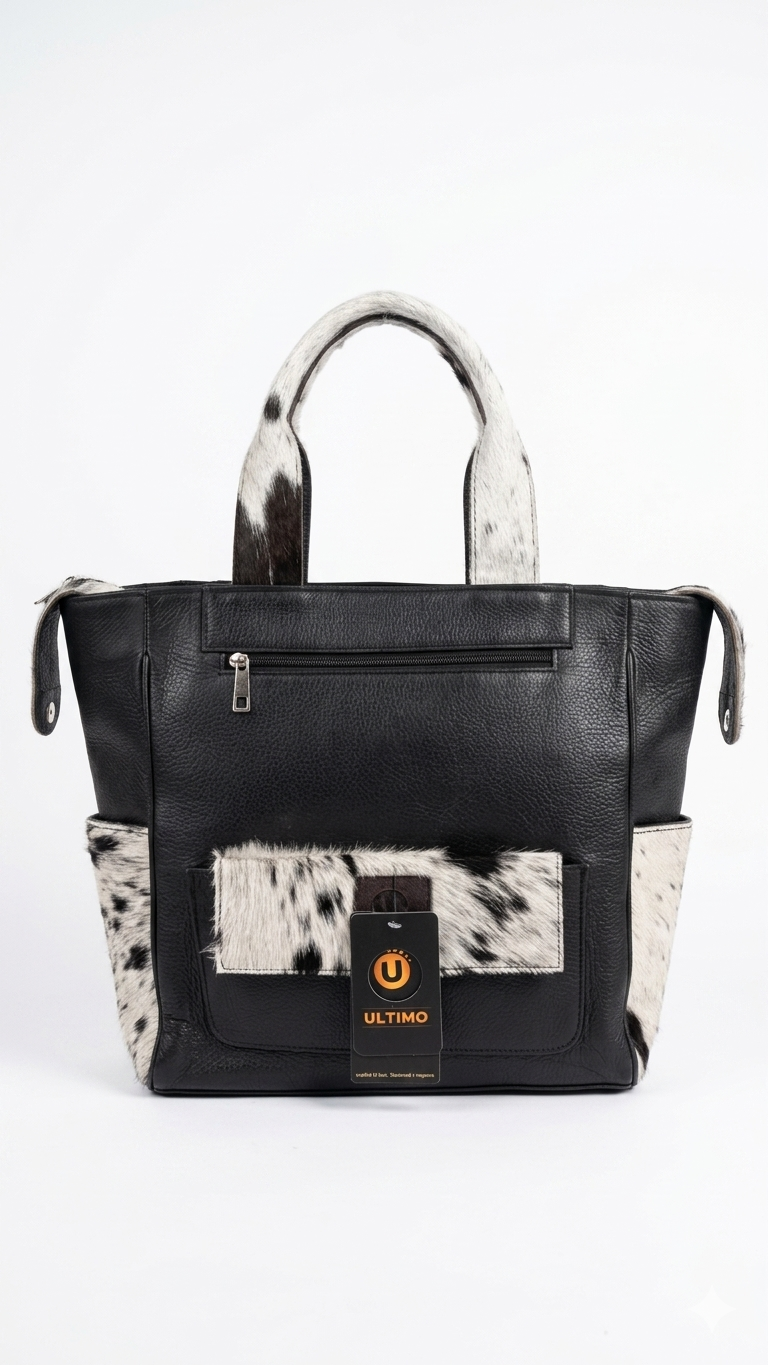 Hair-on Cowhide Backpack Purse Front 2