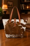 Hair-on Cowhide Leather Tote Bag – Handmade Brown and White Shoulder Handbag